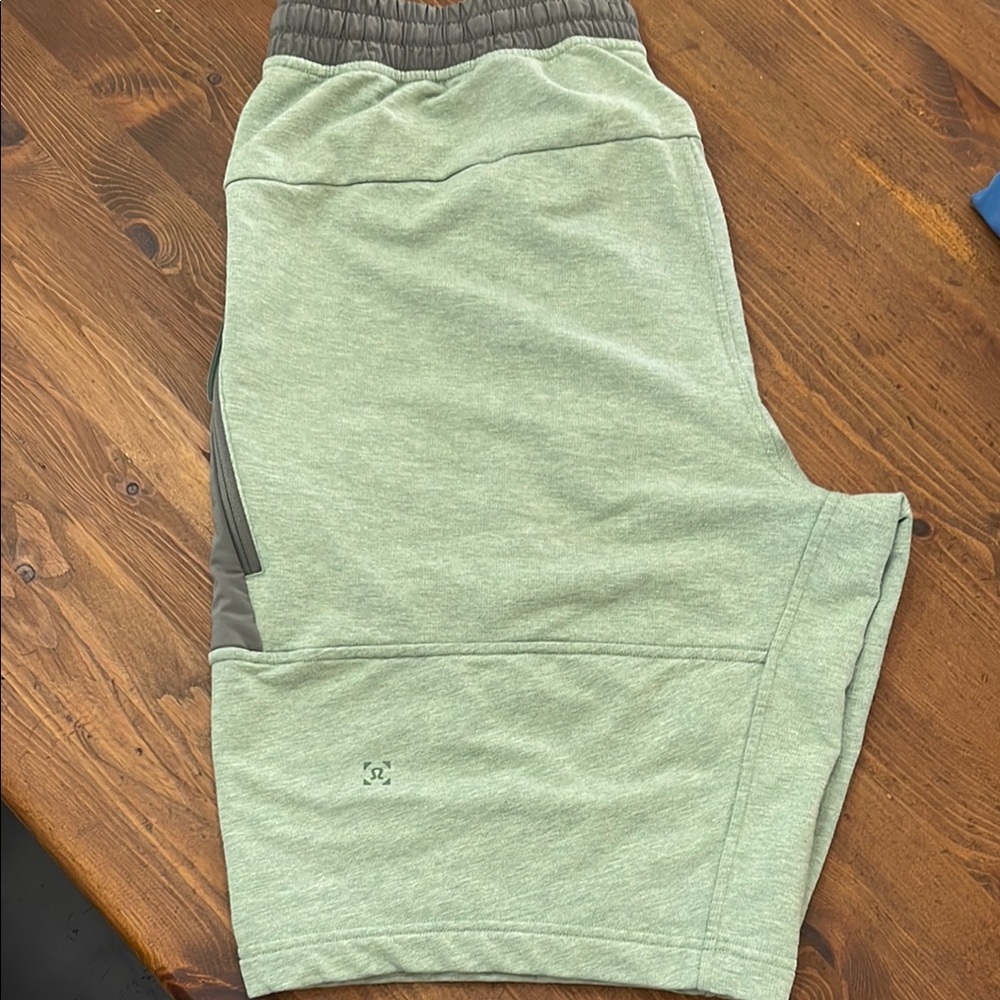 lululemon athletica Green and Gray Men Shorts